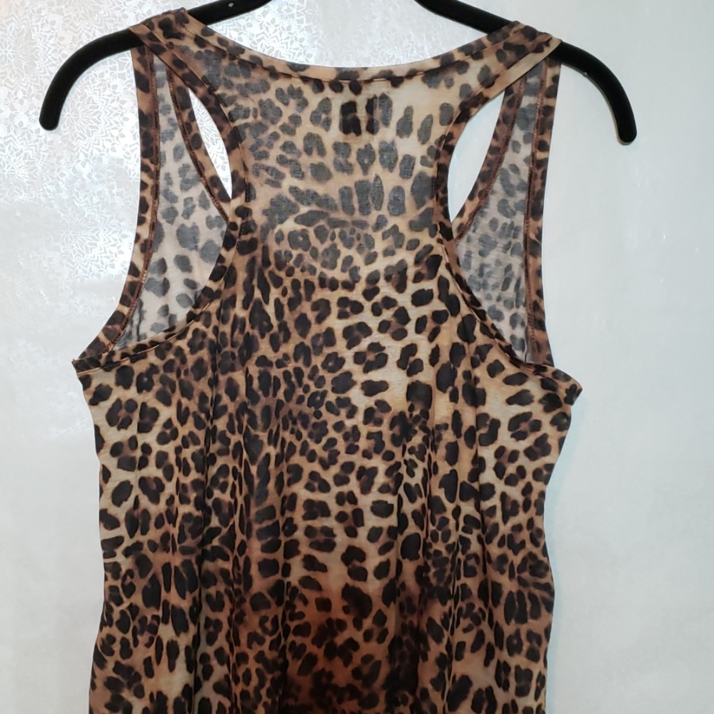 🌿H&M Cheetah Print Tunic Tank Top Sz M - Picture 6 of 7